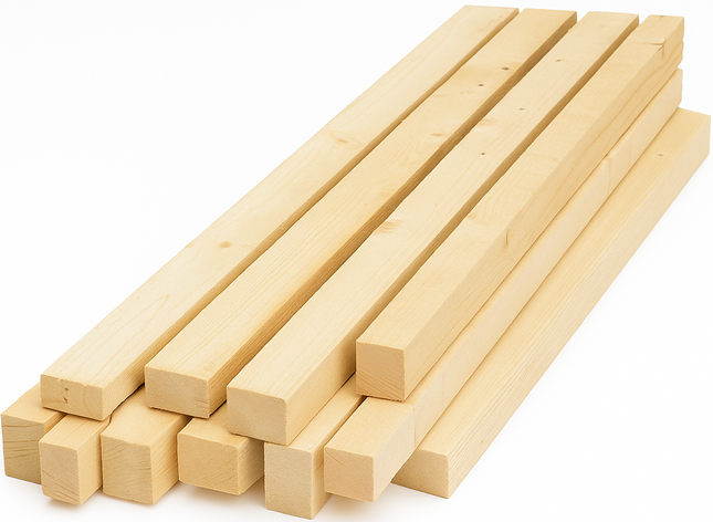 Holzlatte, Fichte/Tanne, sägerau, 28 × 48 × 4000 mm