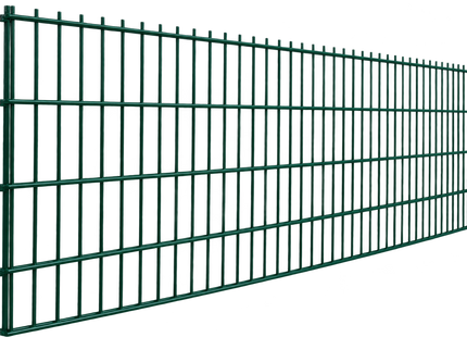 Doppelstabmattenzaun 6/5/6, 830 × 2500 mm, verzinkt und grün beschichtet